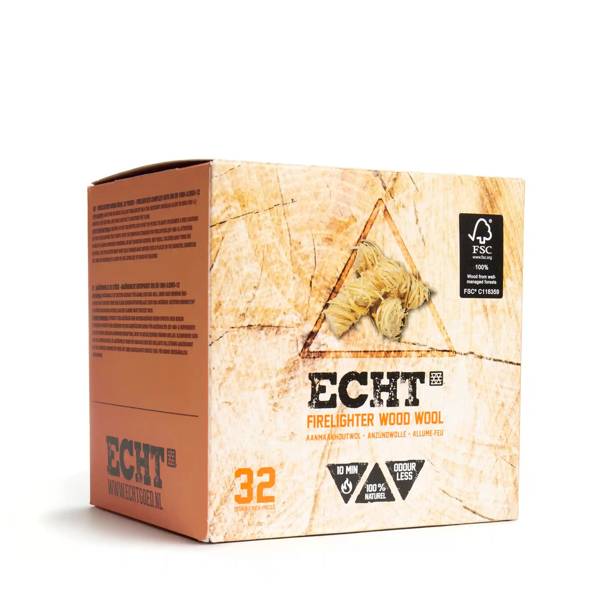 Echt aanmaak houtkrullen | 32 stuks Haardhout.com