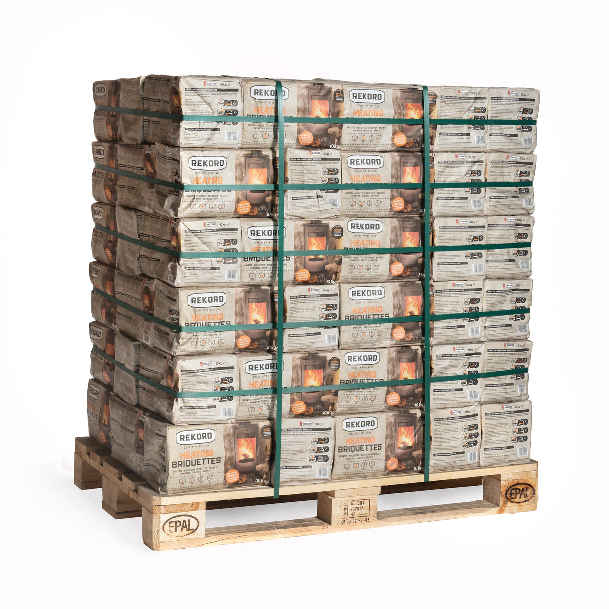 Bruinkool briketten voor uw kachel Haardhout.com 90 Pakken