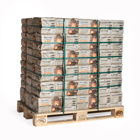 Bruinkool briketten voor uw kachel Haardhout.com 90 Pakken