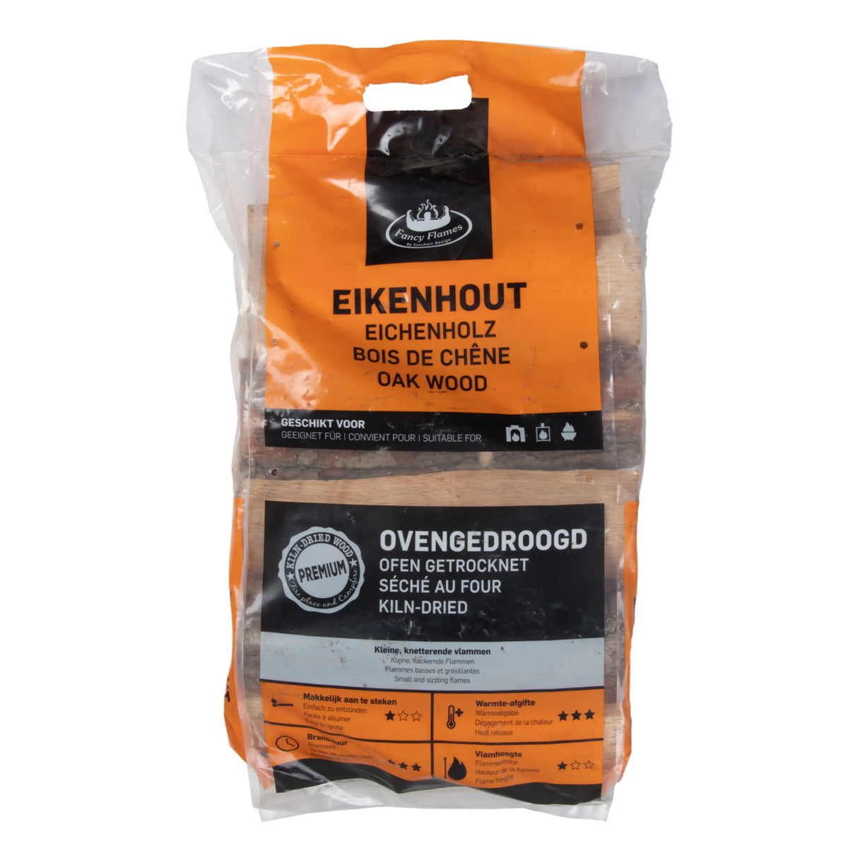 eikenhout in plastic zak